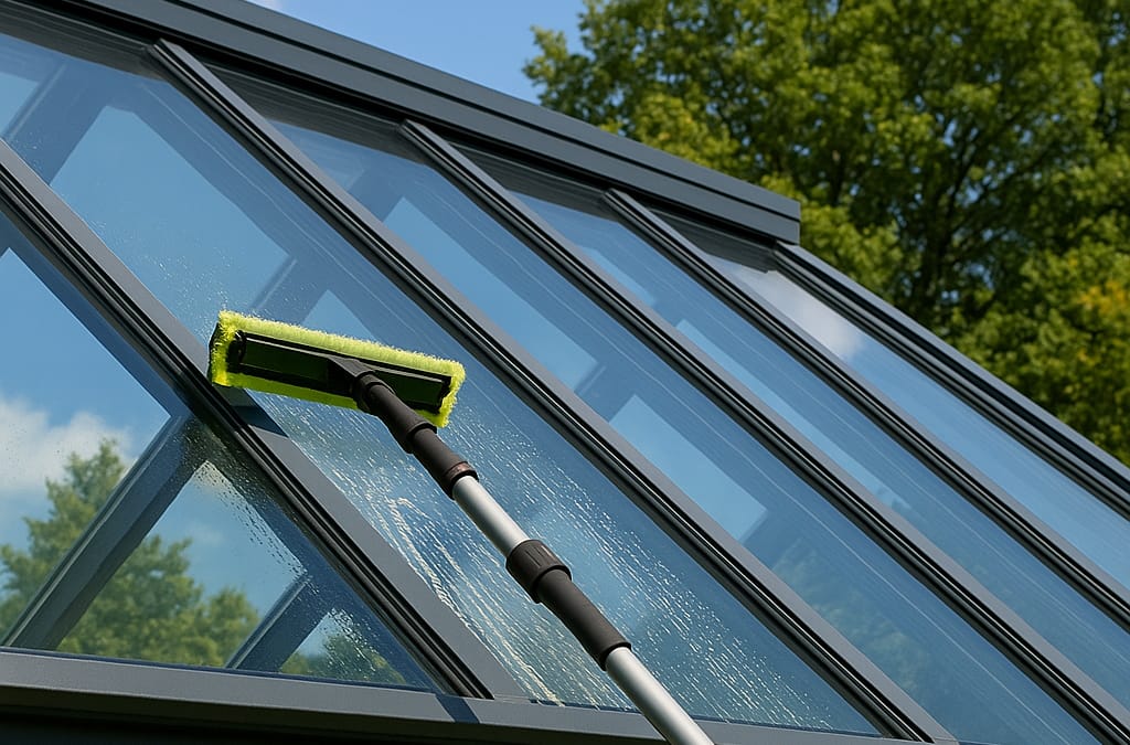 Une Méthode Simple pour Nettoyer les Vitres du Toit d’une Véranda
